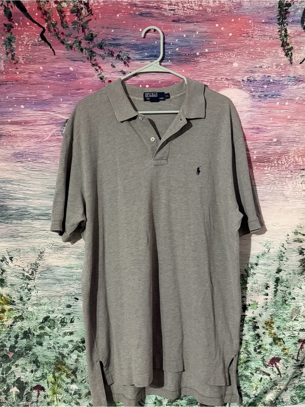 Polo by Ralph Lauren Men's Gray Short-Sleeve Polo Shirt